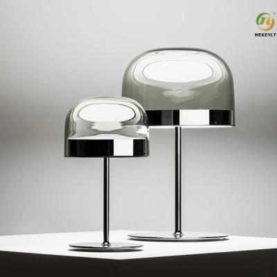 China Portable Bedside Table Lamp Vertical Glass Living Room Floor Lamp 15w for sale