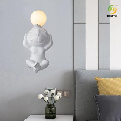 China G4 Bedroom Modern Wall Lamp Bear Monkey Cartoon Decorative for sale