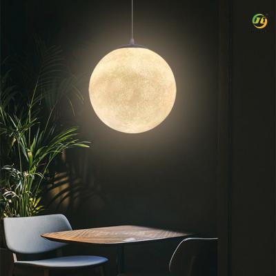 China Nordic 3D Moon  Creative Dining Room Bedroom Living Room Pendant Light for sale