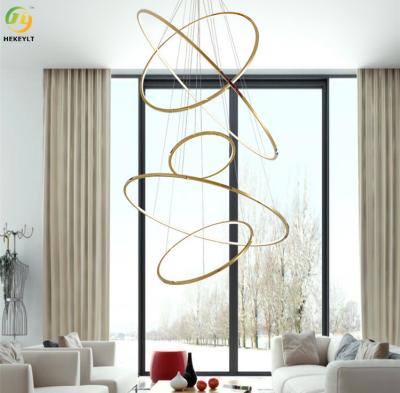 China Home / Hotel / Showroom LED Nordic Pendant Light Modern Simple Gold Color for sale