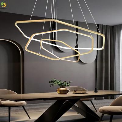 China Mirror Titanium Gold LED Nordic Pendant Light For Home Baking Paint for sale