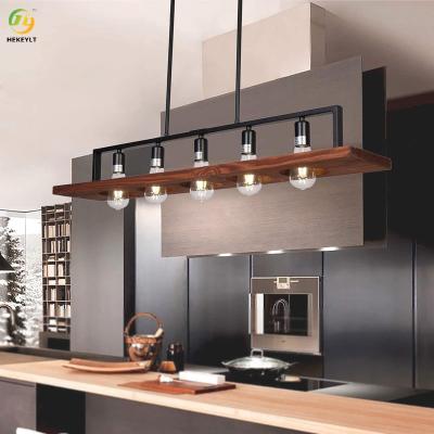 China Used For Home/Hotel Hot Sale Nordic Style Iron Wooden Pendant Light for sale