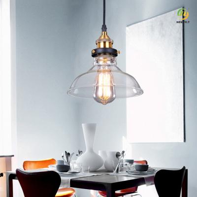 China Nordic LED Glass Clear Or Brown Single dinning room Pendant Light for sale