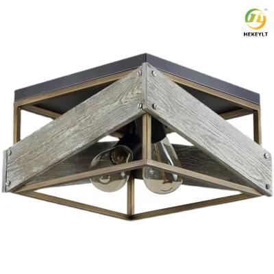 China Industrial Wooden LED Ceiling Lamp For Bedroom for sale