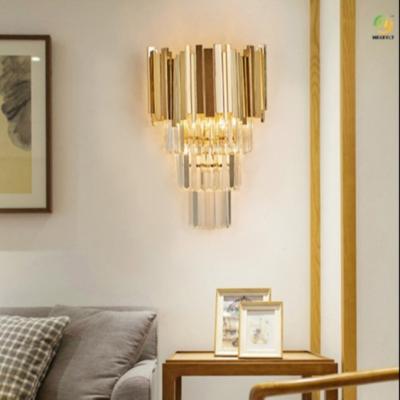 China Home Hotel Modern Crystal Wall Lights Luxury E14 x 2 for sale