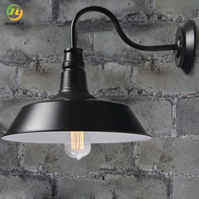 China 26cm Industrial Wrought Modern Wall Light Iron Pot Cover  Loft Retro for sale