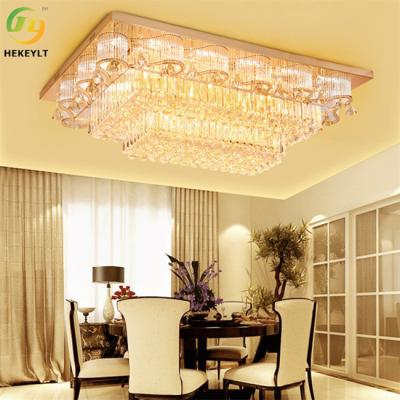China Classic Luxury Gold Modern Crystal Ceiling Lamp Led Bulb Base E14 for sale
