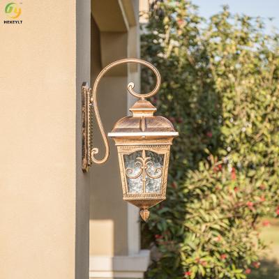 China Led Outdoor Wall Sconce Lamp Bronze Aluminium Glass E26 for sale