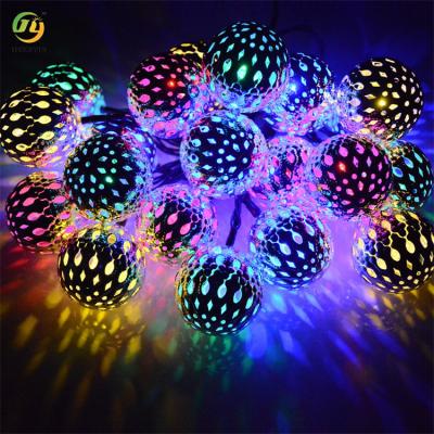 China Solar Outdoor Waterproof Moroccan String Lights For Terrace Garden Party Festive Christmas Tree for sale