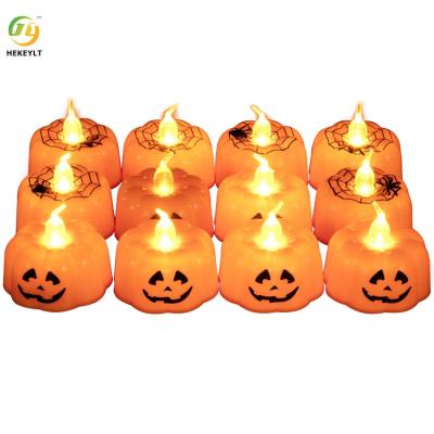 China Halloween Pumpkin Battery Operated LED Candles Light Night Party Decorations for sale