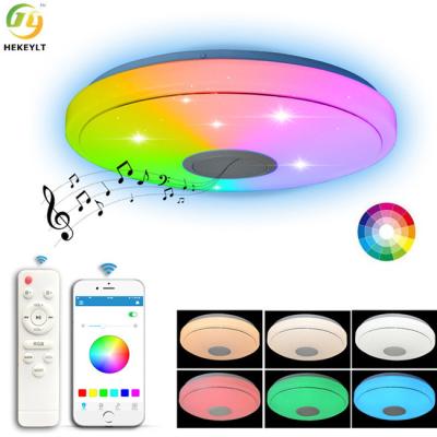 中国 Modern Smartphone Bluetooth Control Music Acrylic Ceiling Lamp 60 Watt 販売のため