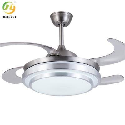 中国 36W Modern LED Smart Ceiling Fan Light Kit Remote Control Downrod Mounting 販売のため