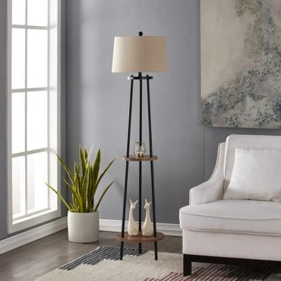 China Wood Iron Large Bedroom Tripod Floor Lamp Indoor Decoration for sale
