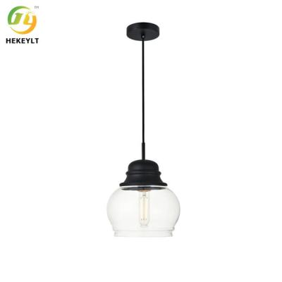 China Indoor Decoration Modern Dome Glass Pendant Light Clear E26 Te koop