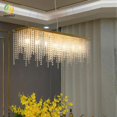 China E14 Clothing Store Crystal Pendant Light Golden Metal Luxury for sale