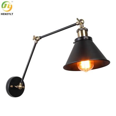 China Indoor E26 Black Iron Wall Lamp Unique Vintage Industrial for sale