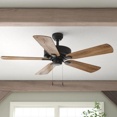 China Solid Wood Black Iron Lansdown 52'' LED Ceiling Fan For Indoor Decoration for sale