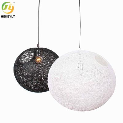 China 60 Watt E27 Modern Pendant Light With Braided Rope Simple for sale