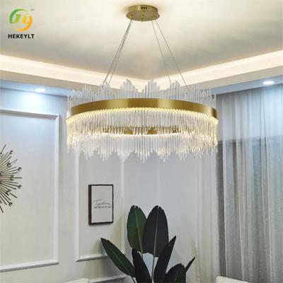 China Indoor Modern Gold Dia 60cm Crystal Pendant Light For Decoration for sale