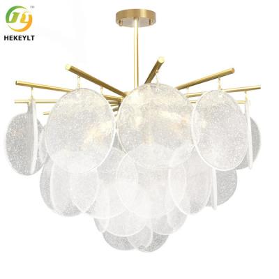 China CE E14 Modern Hanging Pendant Lamp Glass And Copper Material Copper Color for sale