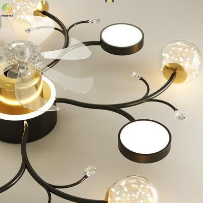 China Nordic Simple 3500k Led Indoor Ceiling Fan Warm White Light Luxury Home Lighting for sale