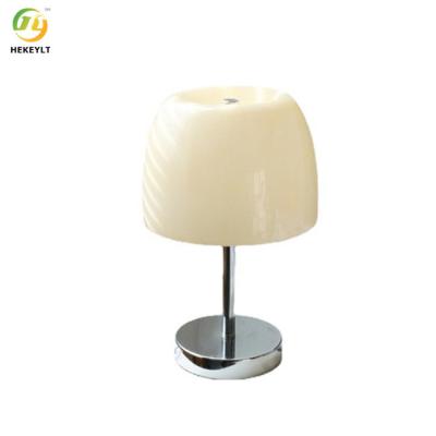 China USB Led Stainless Steel And Glass White/Orange/Yellow Table Lamp for sale
