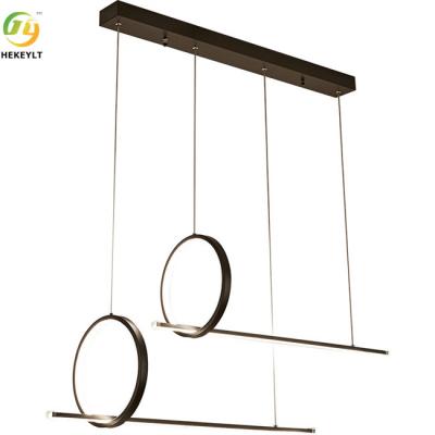 China Adjustable Hanging Aluminum Ring Pendant Light Fixture For Kitchen Dining Living Room for sale