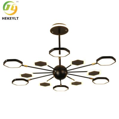 China Metal Hanging Decorative Modern Pendant Light For Living Room Dining Room Gold / Black for sale