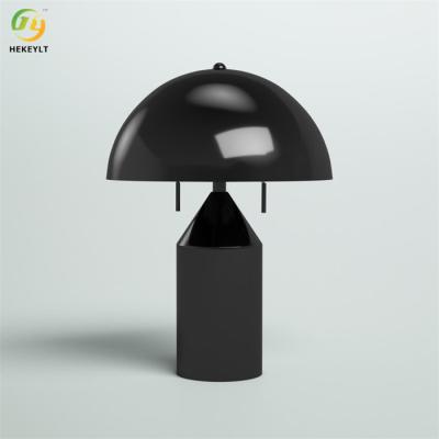 China D15 X H20.5'' Bedside Table Lamp 2 Light Heads Metal Black Desk for sale