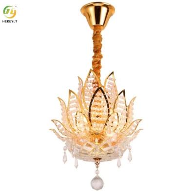 중국 LED 금 K9 현대 크리스털 샹들리에 수정 달아매기 천장 빛 판매용