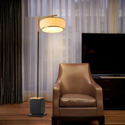 China 40W Black Iron LED Vertical Lamps Exhibition Hall Bedroom Floor Lamp for sale