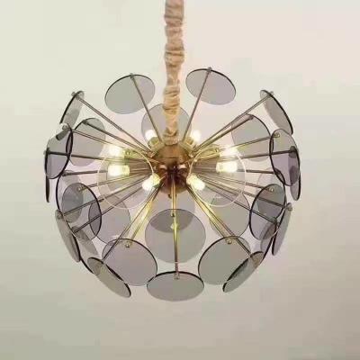China Decorative Post Modern Glass Luxury Led Crystal Chandelier Bedroom Dining Room for sale