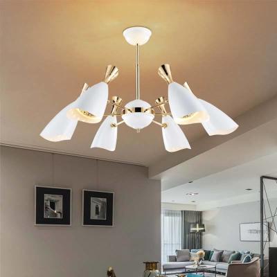 China Electroplated Aluminum Contemporary Ceiling Lights Modern Dining Room Chandeliers for sale