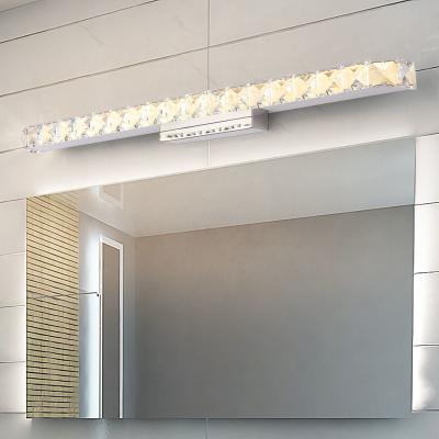 China White LED Luxury K9 Crystal Bathroom Vanity Mirror Lights L33xW5xD8.5 for sale