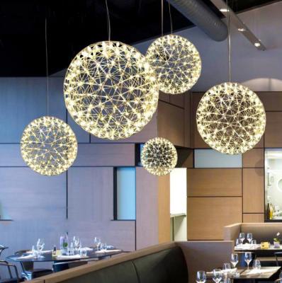 China Led Spark Ball Wire Round Pendant Lamp Nordic Hotel Postmodern Decoration Lamp for sale