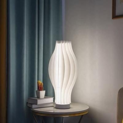 China Acrylic Bedside LED Table Lamp Modern Nordic Pleated Grass Skirt Tricolour for sale