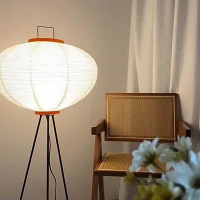 China LED Metal Art Deco Floor Lamp Modern Rice Paper Floor Lamps 120cm X 53cm for sale