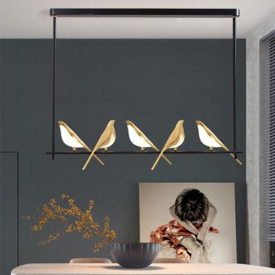 China LED Creative Modern Pendant Light Dining Room Decorative Bird Chandelier for sale