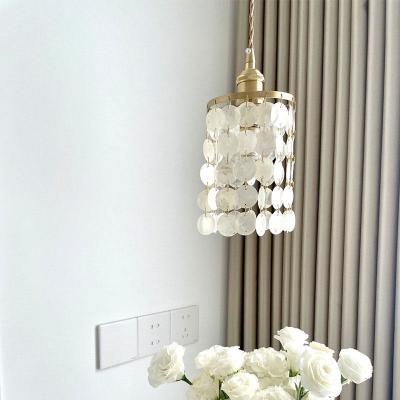 China Natural Shells Decorative Pendant Light Modern Single Pendant Light for sale