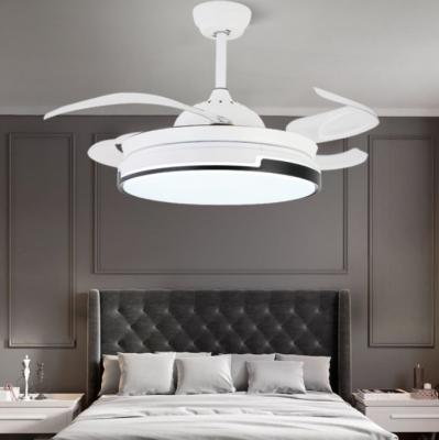 China Metal LED Ceiling Light With Fan Acrylic Retractable Blades for sale