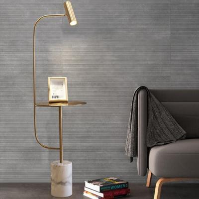 China Marble Contemporary Metal Led Floor Standing Lamps For Home Living Room for sale