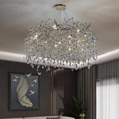 China Luxury Modern Crystal Chandelier Clear Finish French Lighting for sale