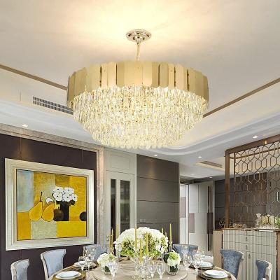 China Da luz de vidro decorativa do pendente da casa teto luxuoso moderno Crystal Chandeliers à venda