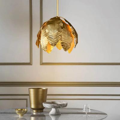 China Gold Single Modern Pendant Light Kitchen Decorative Pendant Light for sale