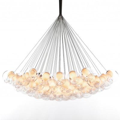 China 12 X 25cm Luxury Large Glass Ball For Dining Room Restaurant Decoration Light Fixture for sale