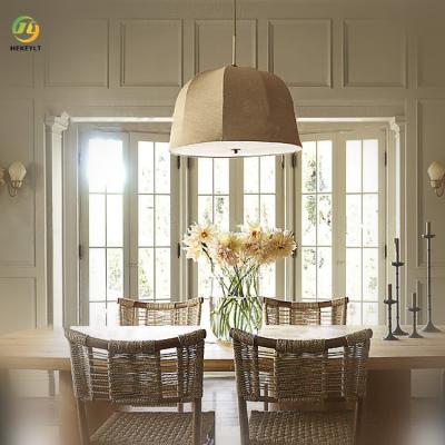 China Vintage Single Decorative Fabric Pendant Light For Dining Room Living Room Bedroom Study Bar for sale
