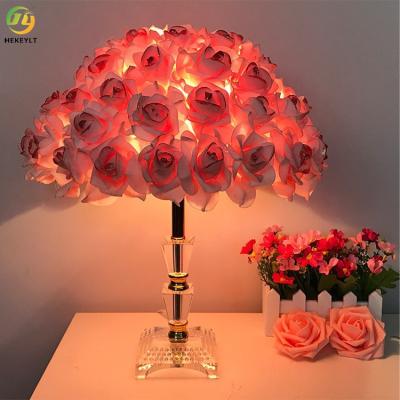 China L33 X H42CM Rose Table Lamp For Wedding Bedroom Bedside for sale