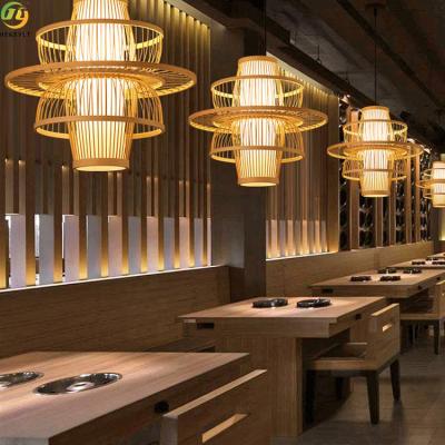 China Dining room wholesale homeware hanging indoor new vietnam style bamboo hotel bedroom modern pendant light Te koop
