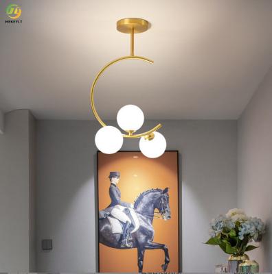 China 11.81inch Modern Line Glass Pendant Light G9 Glass Simple Lighting for livingroom bedroom kitchen for sale