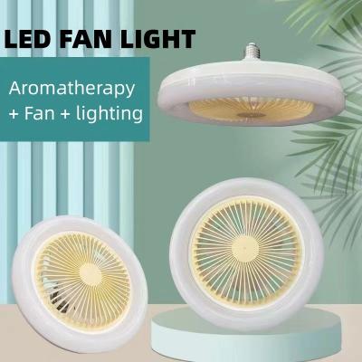 China LED Aromatherapy Fan Light Bedroom Dining Room Ceiling Fan Light Lighting + Fan 2-In-1 Invisible Fan Pendant Light à venda